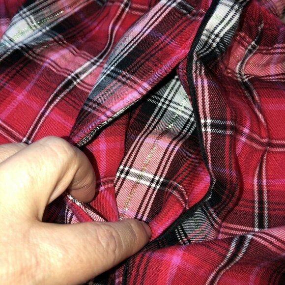 NWT VICTORIA’S SECRET Red Multicolor Plaid Loungewear Pajama Pants Size M - Picture 10 of 11